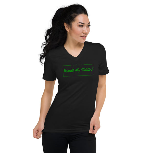 Unisex Short Sleeve V-Neck T-Shirt Green